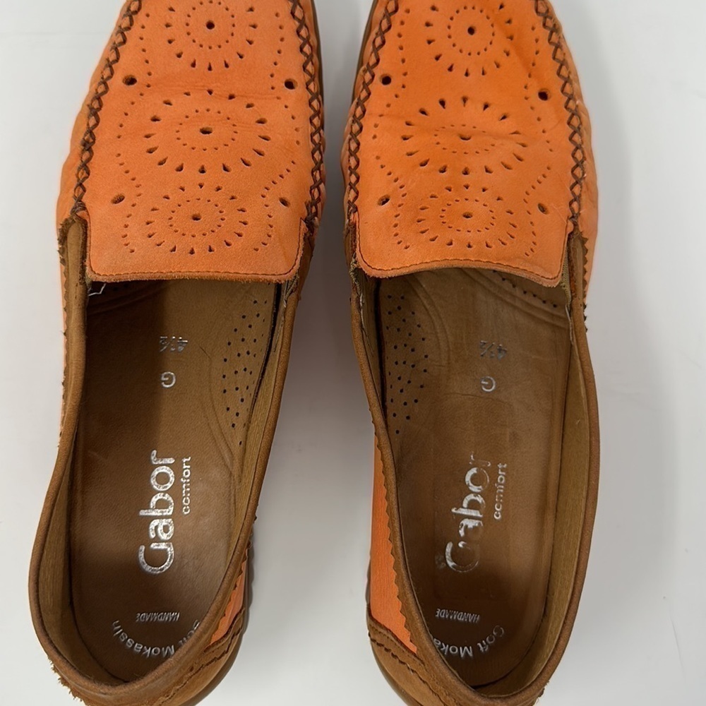 Gabor Orange Slip On Loafers Size UK 4.5 = US 7 - Picture 6 of 10